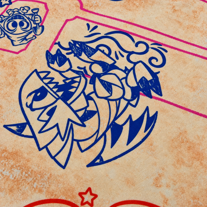 Cartoon Arena -  Cloth Playmat - Double-Sided Velvet 60x60 cm