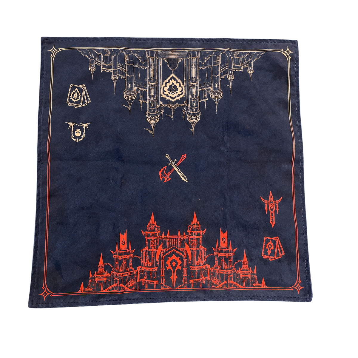 Two Banners -  Cloth Playmat - Double-Sided Velvet 60x60 cm